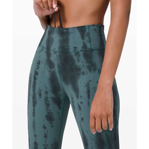Lululemon Invigorate High-Rise Tight 25" *Wash Forest Shibori Desert Teal - Picture 3 of 9